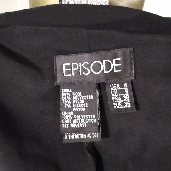 EPISODE Black and White Textured Blazer - Picture 3 of 6